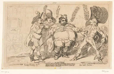 Spotprent op Charles Fox, 1788 el rey Enrique IV. La última escena (título en el objeto)
