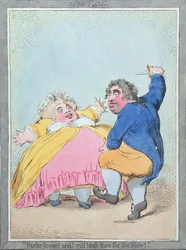 Spouting, publicado por Hannah Humphrey en 1792 (aguafuerte coloreado a mano)