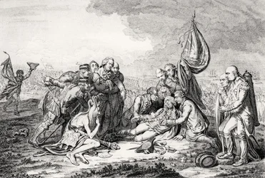 La muerte del gran Wolfe, pub. por H. Humphrey, 1795