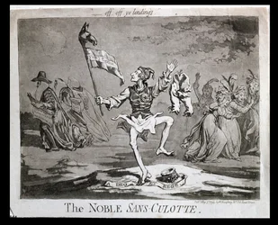 El Noble Sans-Culotte, publicado por Hannah Humphrey en 1794