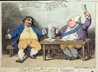 Los honorables cantantes Catch, publicado por William Humphrey en 1783