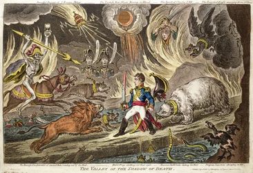 «El valle de la sombra de la muerte», de James Gillray, publicado el 24 de septiembre de 1808