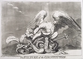 El buitre de la Constitución, publicado por Hannah Humphrey en 1789