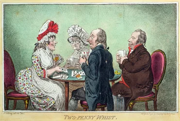 Whist de dos peniques, publicado por Hannah Humphrey en 1796