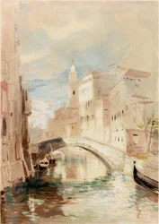 Puente sobre un canal en Venecia