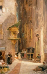 Calle en Génova (óleo sobre lienzo)