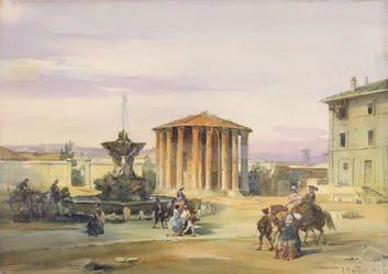 El Templo de Vesta, Roma, 1849