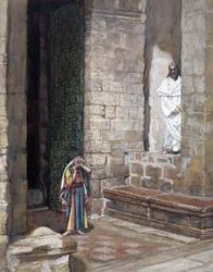 Y Jesús quedó solo y había una mujer en medio, ilustración para La vida de Cristo, c.1886-94