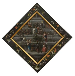Blasón de las Cámaras de Retórica "De Violieren" (óleo sobre tabla)