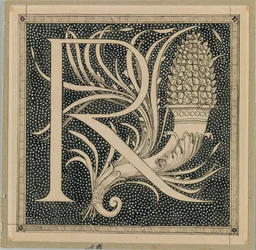 Letra capital R, ilustración de La vida de Nuestro Señor Jesucristo