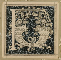 Letra capital F, ilustración de La vida de Nuestro Señor Jesucristo