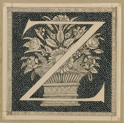 Letra capital Z, ilustración de La vida de Nuestro Señor Jesucristo