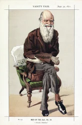 Charles Darwin, Hombres del día, No. 33, Selección natural, de Vanity Fair, pub. 1871