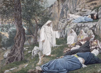 Cristo ordenando a sus discípulos descansar, ilustración para La vida de Cristo, c.1886-94
