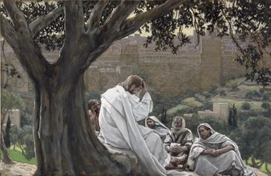 Cristo prediciendo la destrucción del templo, ilustración para La vida de Cristo, c.1886-94