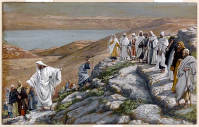 Cristo enviando a los setenta discípulos de dos en dos, ilustración para "La vida de Cristo", c. 1884-96