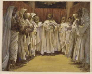 Cristo con los doce Apóstoles, ilustración para La Vida de Cristo, c.1886-96