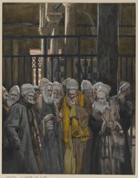 Conspiración de los judíos, ilustración de La vida de Nuestro Señor Jesucristo, 1886-94