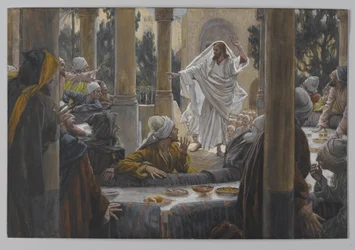 Maldiciones contra los fariseos, ilustración de La vida de nuestro Señor Jesucristo, 1886-96
