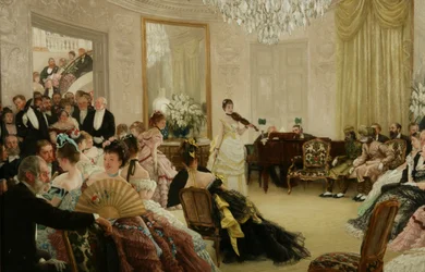 Silencio (El concierto), c.1875 (óleo sobre lienzo)