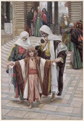 Jesús encontrado en el templo, ilustración de La Vida de Cristo, c.1886-94