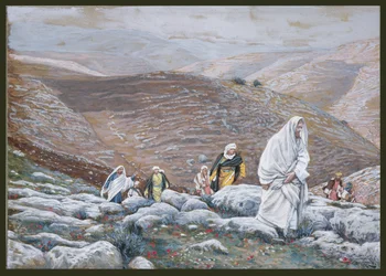 Jesús sube a Jerusalén, ilustración para La vida de Cristo, c.1886-94