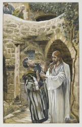 Jesús cura a un hombre mudo poseído, ilustración de La vida de nuestro Señor Jesucristo