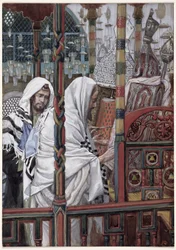 Jesús enseñando en la sinagoga, ilustración para La vida de Cristo, c.1886-94