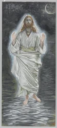 Jesús camina sobre el mar, ilustración de La vida de nuestro Señor Jesucristo
