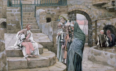 Jesús y el Niño, ilustración de La Vida de Cristo, c.1886-94