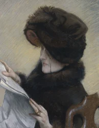 La Liseuse, c.1883 (pastel sobre papel colocado sobre lienzo)