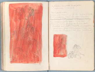 Páginas de un álbum de bocetos para La vida de Nuestro Señor Jesucristo, finales de 1880