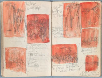 Páginas de un álbum de bocetos para La vida de Nuestro Señor Jesucristo, finales de 1880