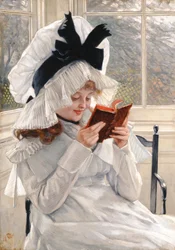 Leyendo un libro, 1872-73
