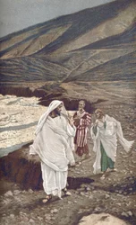 La llamada de San Andrés y San Juan - Llamada de San Andrés y San Juan - de "La vida de nuestro Señor Jesucristo" - 1899 por James Tissot - Vocación de San Juan y San Andrés - La vida de nuestro Señor Jesucristo, por Jacques Joseph