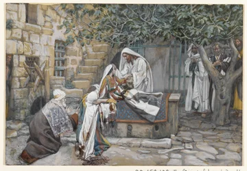 La hija de Jairo, ilustración de La vida de nuestro Señor Jesucristo