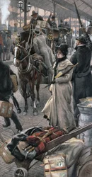 The Departure Platform, Victoria Station (lápiz y acuarela)