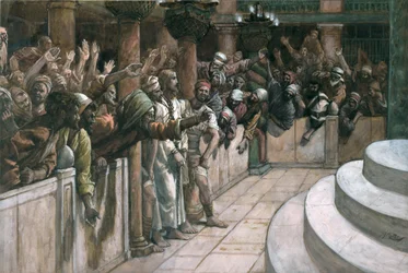 El Falso Testigo, ilustración de La Vida de Cristo, c.1884-96