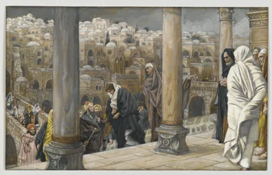 Los gentiles piden ver a Jesús, ilustración de La vida de Nuestro Señor Jesucristo, 1886-94