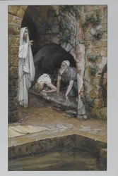 El hombre con una enfermedad, ilustración de La vida de nuestro Señor Jesucristo