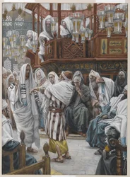 El hombre con la mano seca, ilustración de La vida de nuestro Señor Jesucristo