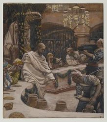 Las bodas de Caná, ilustración de La vida de nuestro Señor Jesucristo