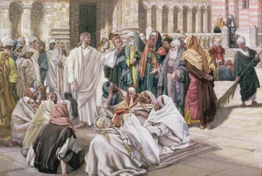 Los fariseos interrogan a Jesús, ilustración para La vida de Cristo, c. 1886-96