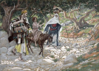 El regreso de Egipto, ilustración de La Vida de Cristo, c.1886-94