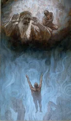 El Rico en el Infierno, ilustración de La Vida de Cristo, c.1886-94