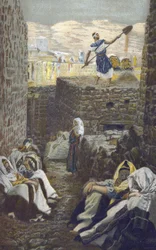 El aventador - de La vida de nuestro Señor Jesucristo - 1899 por James Tissot - La vida de nuestro Señor Jesucristo, por Jacques Joseph Tissot