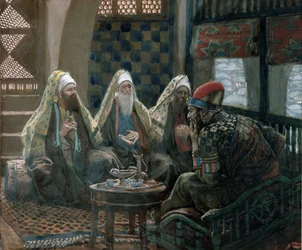 Los Reyes Magos y Herodes, ilustración de La Vida de Cristo, c.1886-94