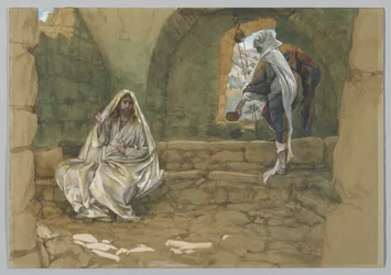 La mujer de Samaria en el pozo, ilustración de La vida de nuestro Señor Jesucristo