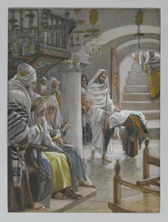 La mujer con una enfermedad de dieciocho años, ilustración de La vida de nuestro Señor Jesucristo, 1886-96