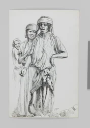 Mujeres de Geba, Samaria, ilustración de La Vida de Nuestro Señor Jesucristo